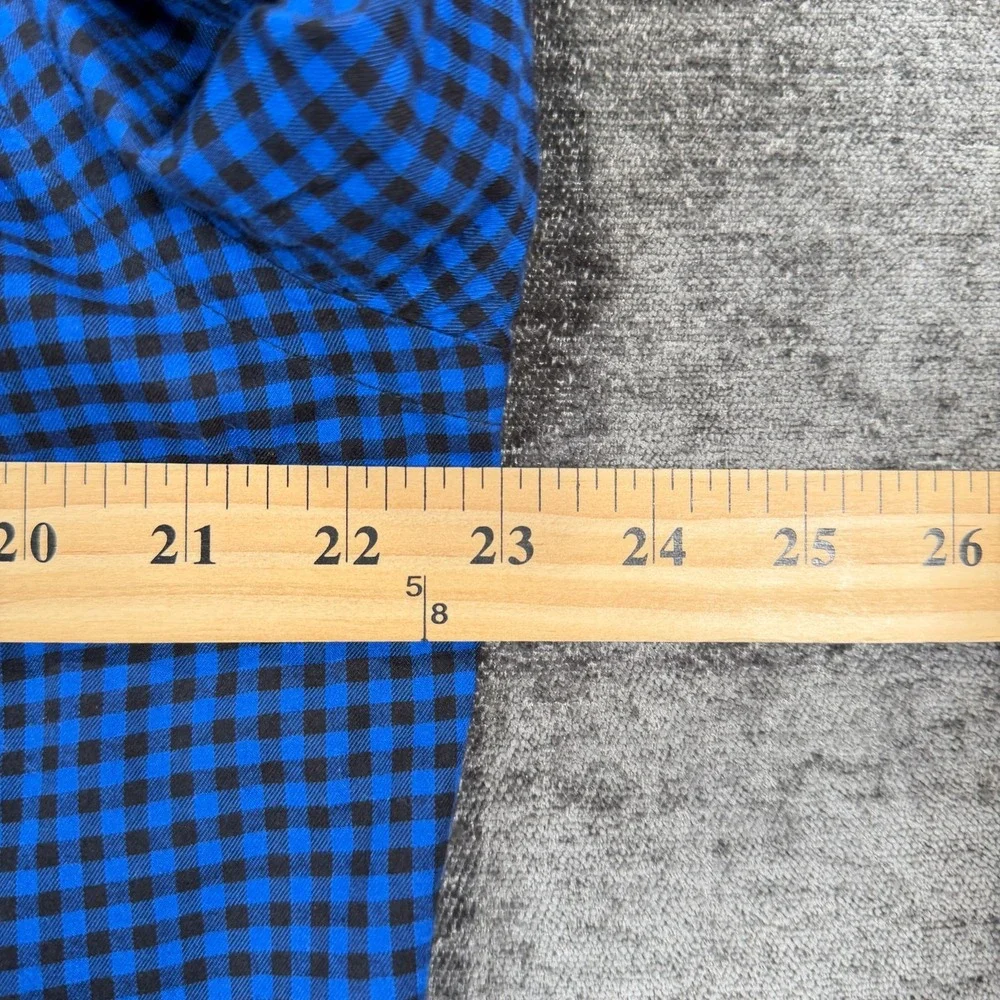 Ralph‎ Lauren Pony Mens Long Sleeve Button Down Shirt Gingham Check Blue Black M